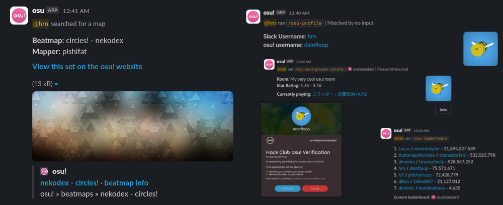 osu! slack preview